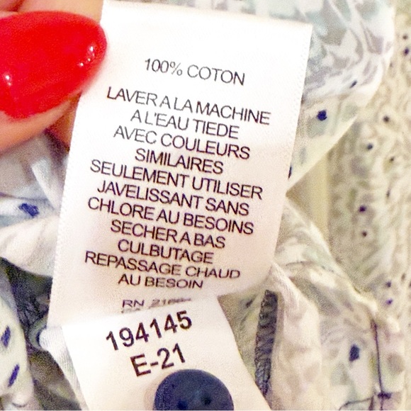 Foxcroft Women's Non-Iron Button Down Long-Sleeve Shirt 8 - Picture 5 of 5